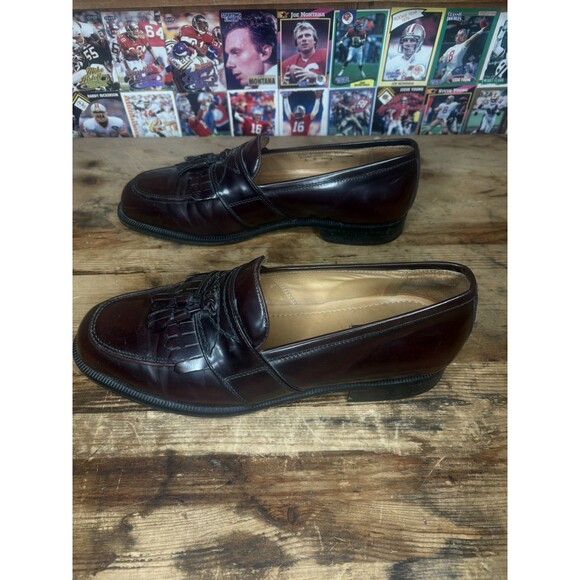 Bostonian Mens Florentine 24808 Brown Leather Tassel Loafer Shoes Size US 9 M